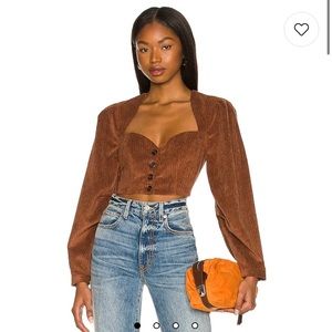 Tularosa brand top in cappuccino brown, size medium